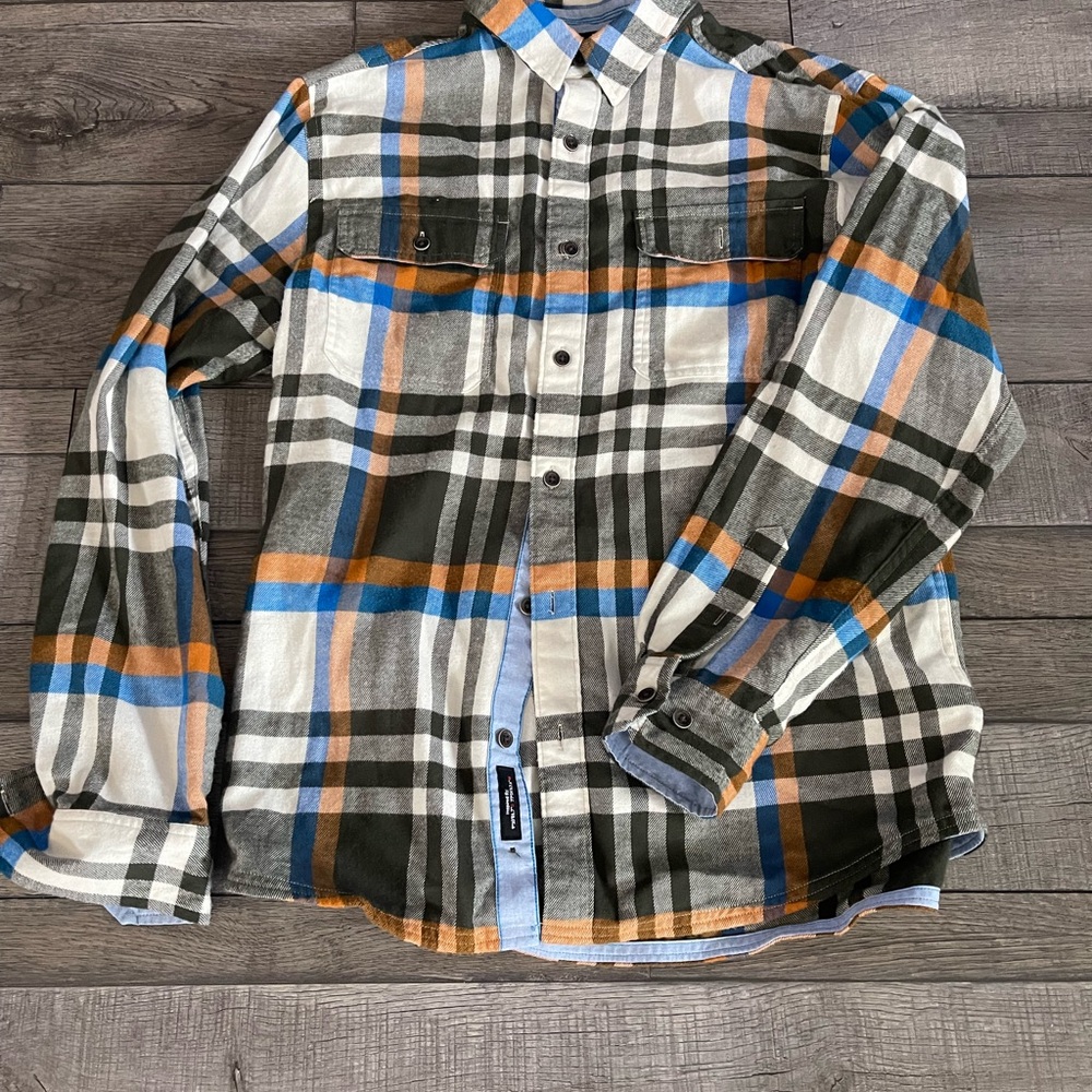 Marmot Plaid Button Down Shirt Soft Cotton Gentle Used Size Large
